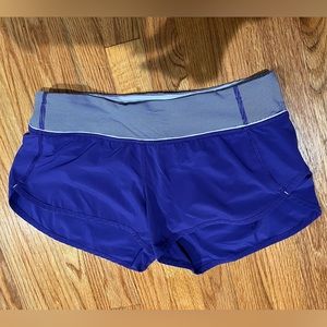 Lululemon Bruised Berry Wee Striped Speed Shorts 2.5” inseam